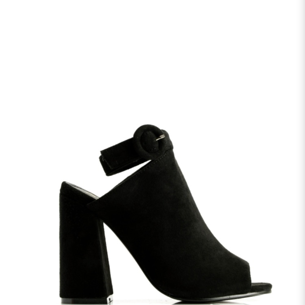 Black Peep Toe Heels